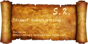 Stumpf Konstantina névjegykártya